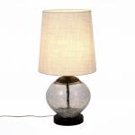 SL971.104.01 Настольная лампа ST-Luce Коричневый, Прозрачное стекло с трещинами/Бежевый E27 1*60W