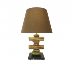 SL993.304.01 Настольная лампа ST-Luce Светло-коричневый, натуральный камень/Светло-Коричневый E27 1*