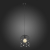 SL195.403.01 Светильник подвесной ST-Luce Черный/Черный E27 1*60W