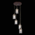 SL150.303.05 Люстра подвесная ST-Luce Бронза, коричневый/Прозрачный с эфектом трещин E27 5*40W