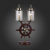 SL150.304.02 Настольная лампа ST-Luce Бронза, коричневый/Прозрачный с эфектом трещин E27 2*40W