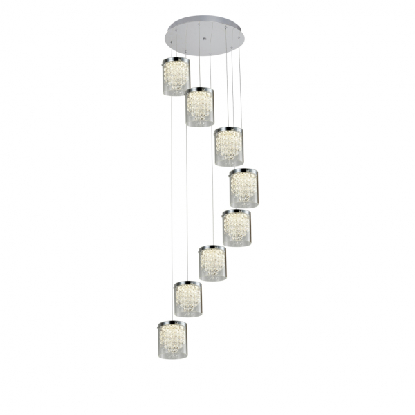 SL823.103.08 Люстра подвесная ST-Luce Хром/Прозрачный LED 8*6W