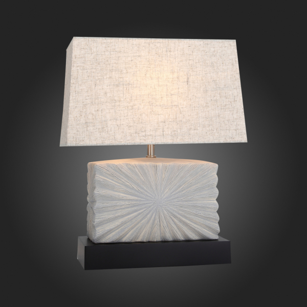 SL991.554.01 Настольная лампа ST-Luce Белый, Хром/Бежевый E27 1*60W (из 2-х коробок)