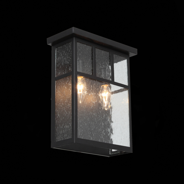 SL079.401.02 Светильник уличный настенный ST-Luce Темный кофе/Прозрачное кракелированное стекло E14