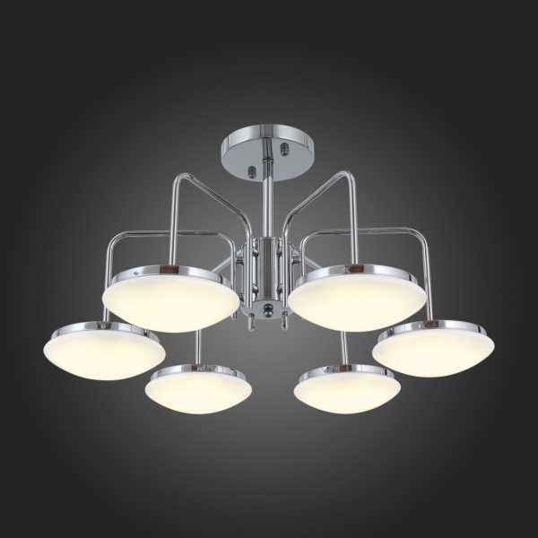 SLE120.102.06 Люстра потолочная ST-Luce Хром/Белый LED 6*12W