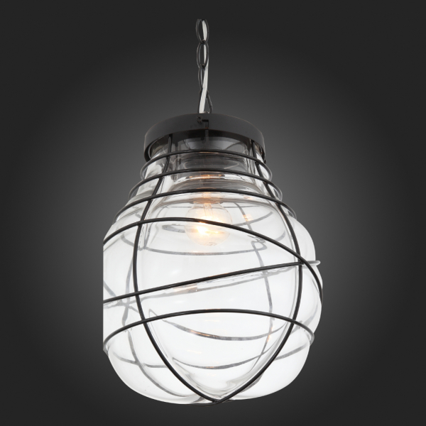 SL321.403.01 Подвес ST-Luce Черный/Прозрачный E27 1*60W