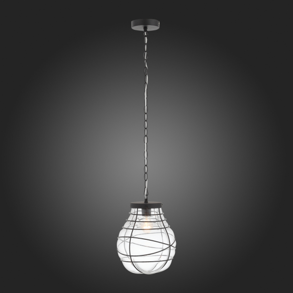 SL321.403.01 Подвес ST-Luce Черный/Прозрачный E27 1*60W