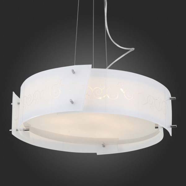 SL485.553.05 Светильник подвесной ST-Luce Белый/Белый с узором E27 5*60W