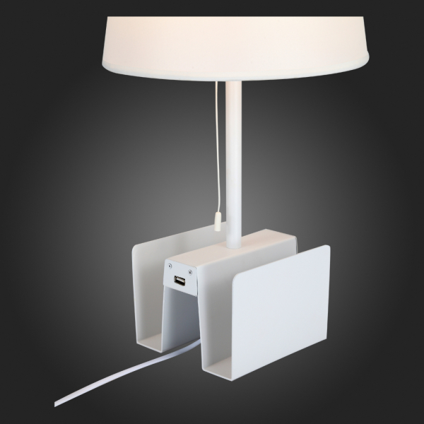 SLE301.504.01 Настольная лампа c USB ST-Luce Белый/Белый E14 1*40W