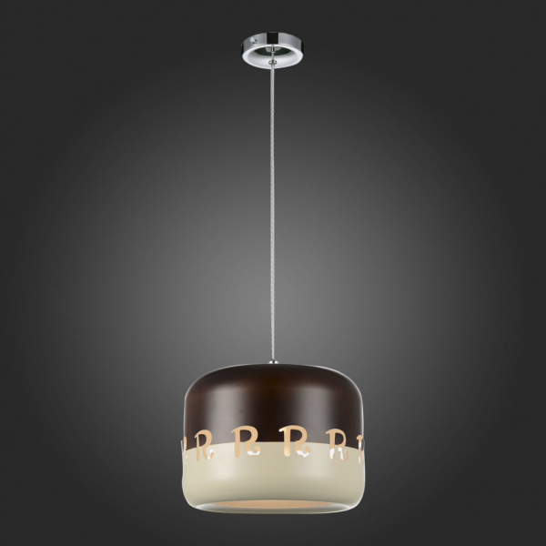 SL260.303.01 Светильник подвесной ST-Luce Хром/Кофейный, Бежевый E27 1*40W