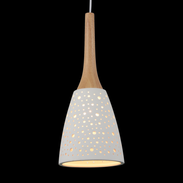 SL288.503.01 Светильник подвесной ST-Luce Белый, светлое дерево/Белый E27 1*60W
