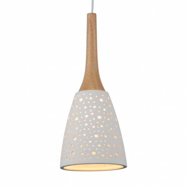 SL288.503.01 Светильник подвесной ST-Luce Белый, светлое дерево/Белый E27 1*60W