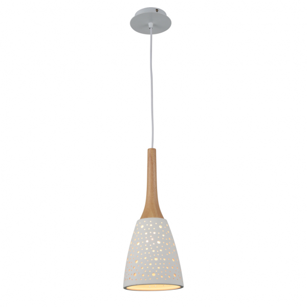 SL288.503.01 Светильник подвесной ST-Luce Белый, светлое дерево/Белый E27 1*60W
