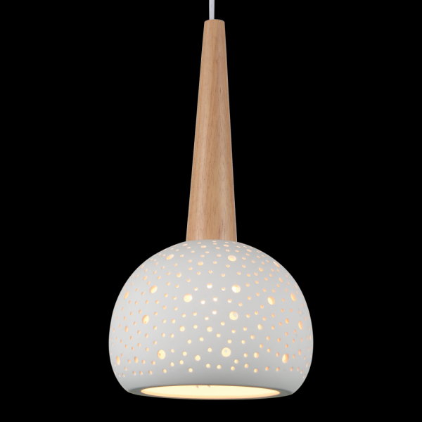 SL288.553.01 Светильник подвесной ST-Luce Белый, светлое дерево/Белый E27 1*60W