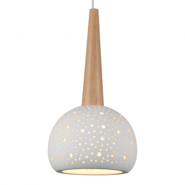 SL288.553.01 Светильник подвесной ST-Luce Белый, светлое дерево/Белый E27 1*60W