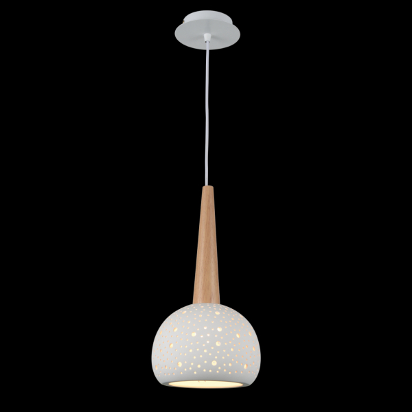 SL288.553.01 Светильник подвесной ST-Luce Белый, светлое дерево/Белый E27 1*60W