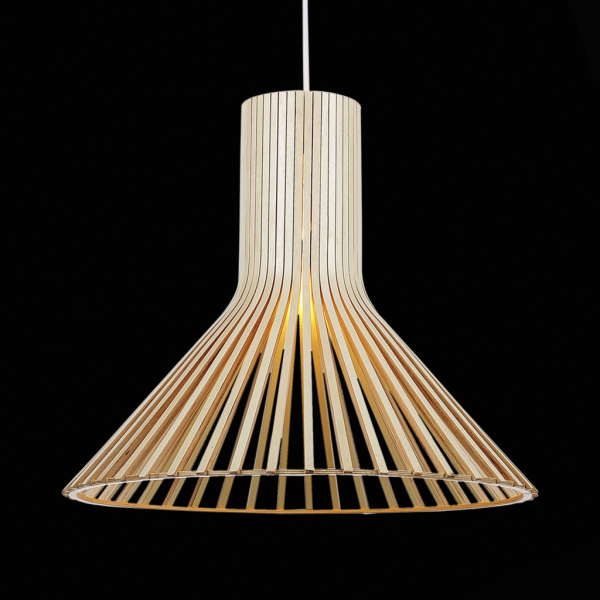 SL709.773.01 Светильник подвесной ST-Luce Белый/Светлое дерево E27 1*60W