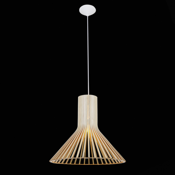 SL709.773.01 Светильник подвесной ST-Luce Белый/Светлое дерево E27 1*60W