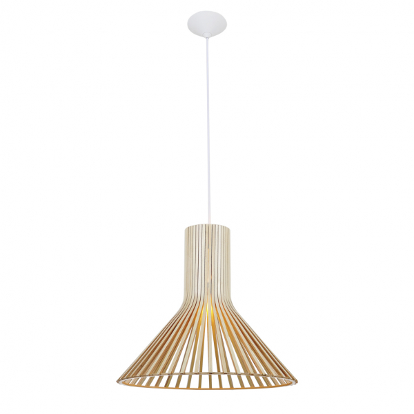SL709.773.01 Светильник подвесной ST-Luce Белый/Светлое дерево E27 1*60W