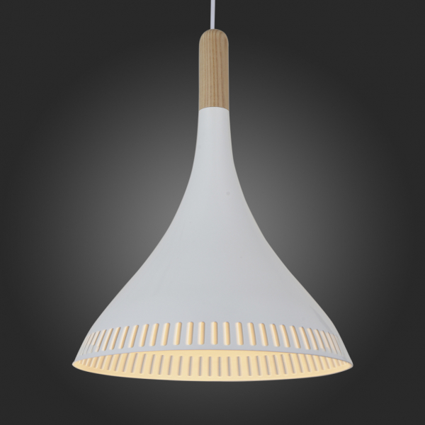 SL710.503.01 Светильник подвесной ST-Luce Светлое Дерево/Белый E27 1*60W