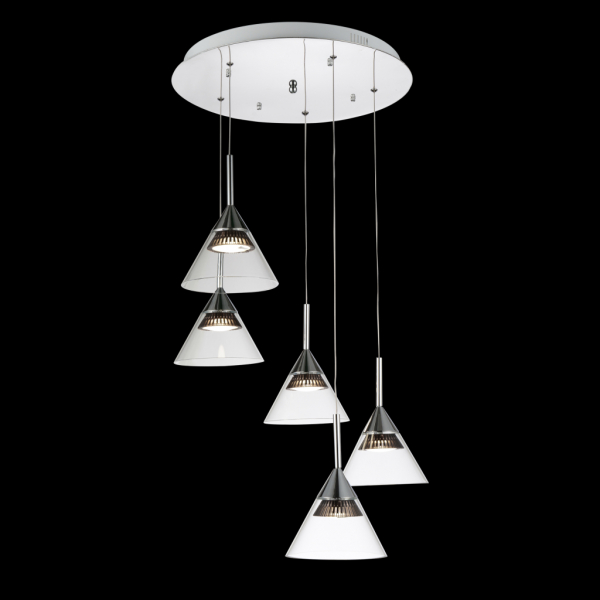 SL930.113.05 Светильник подвесной ST-Luce Хром/Прозрачный LED 5*7W