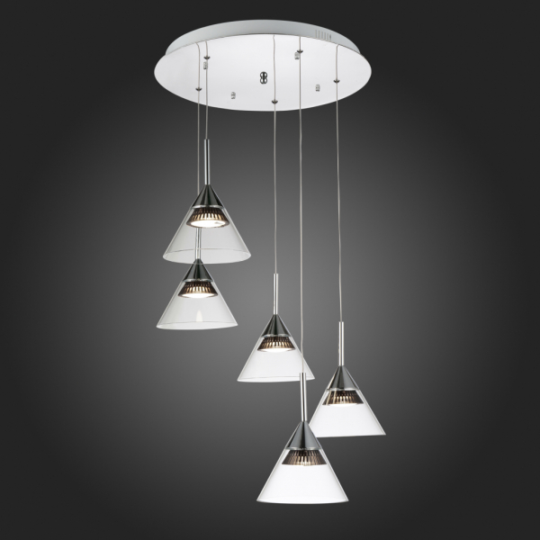 SL930.113.05 Светильник подвесной ST-Luce Хром/Прозрачный LED 5*7W