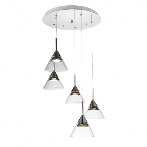 SL930.113.05 Светильник подвесной ST-Luce Хром/Прозрачный LED 5*7W