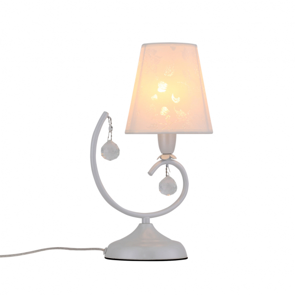 SL182.504.01 Настольная лампа ST-Luce Перламутровый белый, Прозрачный/Белый E14 1*40W