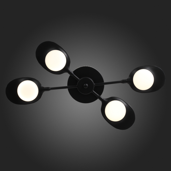 SL824.402.04 Люстра потолочная ST-Luce Черный/Черный, Белый LED 4*6,5W