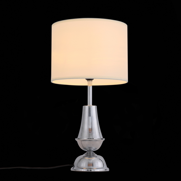 SL187.104.01 Настольная лампа ST-Luce Хром/Белый E27 1*60W