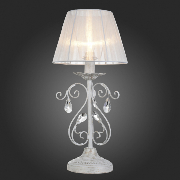 SL157.504.01 Настольная лампа ST-Luce Античный Белый/Белый E14 1*40W