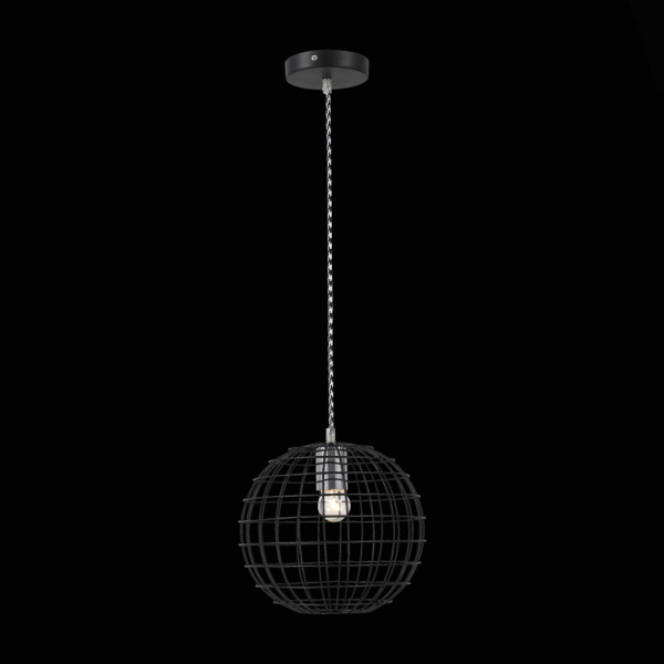 SL224.403.01 Светильник подвесной ST-Luce Черный/Черный E27 1*60W