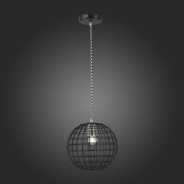 SL224.403.01 Светильник подвесной ST-Luce Черный/Черный E27 1*60W