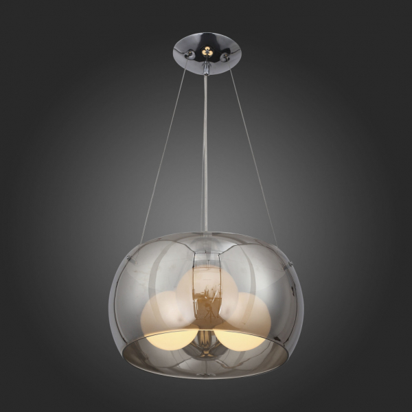 SL512.123.03 Светильник подвесной ST-Luce Хром/Дымчатый E27 Globe 3*60W