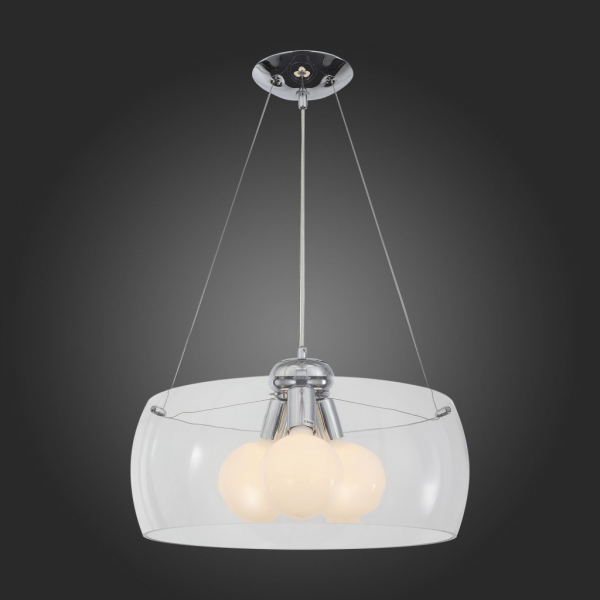 SL512.503.03 Светильник подвесной ST-Luce Хром/Прозрачный E27 Globe 3*100W