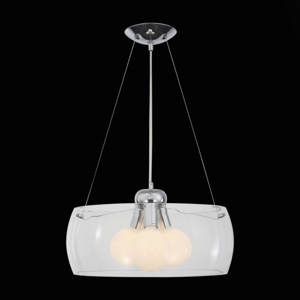 SL512.503.03 Светильник подвесной ST-Luce Хром/Прозрачный E27 Globe 3*100W