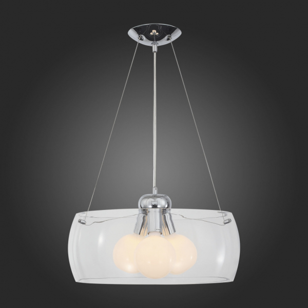 SL512.503.03 Светильник подвесной ST-Luce Хром/Прозрачный E27 Globe 3*100W
