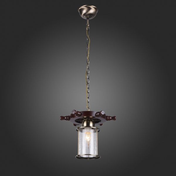 SL150.303.01 Светильник подвесной ST-Luce Бронза, коричневый/Прозрачный с эфектом трещин E27 1*40W