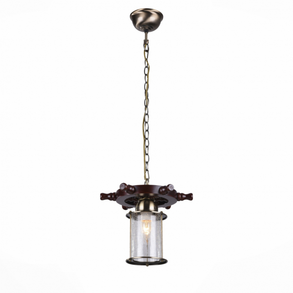 SL150.303.01 Светильник подвесной ST-Luce Бронза, коричневый/Прозрачный с эфектом трещин E27 1*40W