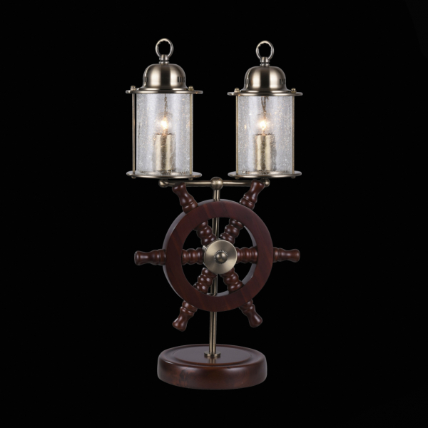 SL150.304.02 Настольная лампа ST-Luce Бронза, коричневый/Прозрачный с эфектом трещин E27 2*40W