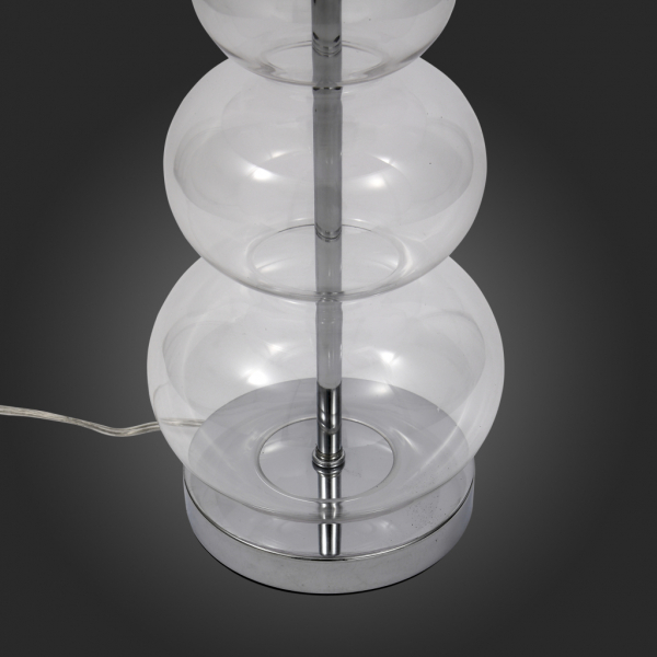 SL970.104.01 Настольная лампа ST-Luce Хром, Прозрачное стекло/Белый E27 1*60W