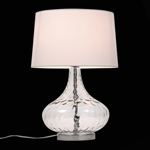 SL973.104.01 Настольная лампа ST-Luce Хром, Прозрачный/Белый E27 1*60W