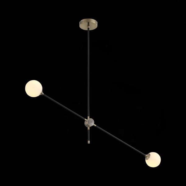 SL429.403.02 Светильник подвесной ST-Luce Черный, Золото/Белый G9 2*40W