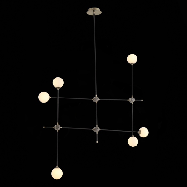 SL429.403.06 Светильник подвесной ST-Luce Черный, Золото/Белый G9 6*40W