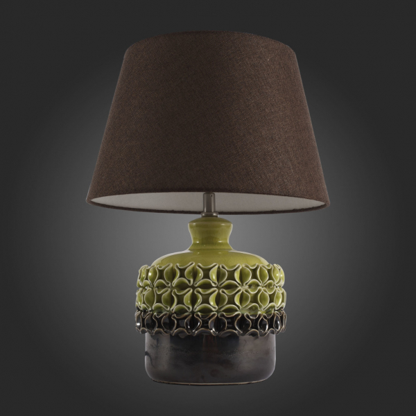 SL995.304.01 Настольная лампа ST-Luce Фисташковый, Коричневый/Коричневый E27 1*60W