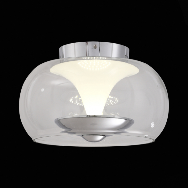 SL477.102.01 Светильник потолочный ST-Luce Хром/Прозрачный, Белый LED 1*15W