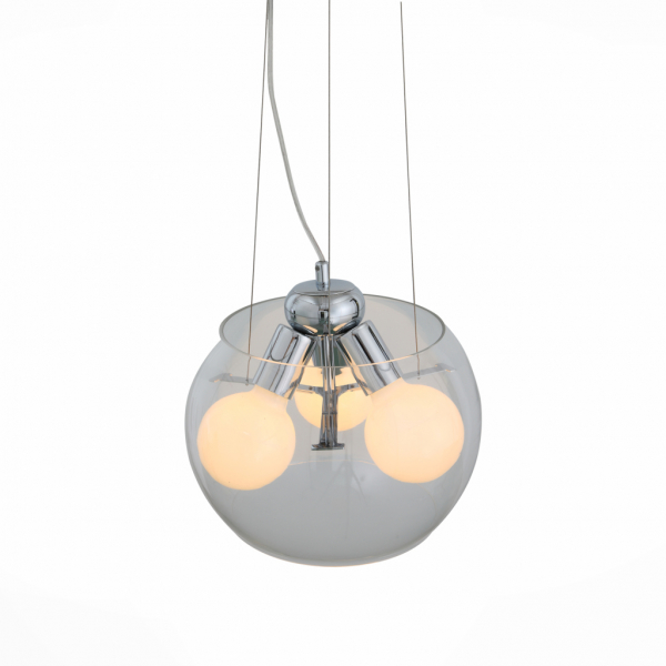SL512.103.03 Светильник подвесной ST-Luce Хром/Прозрачный E27 Globe 3*60W