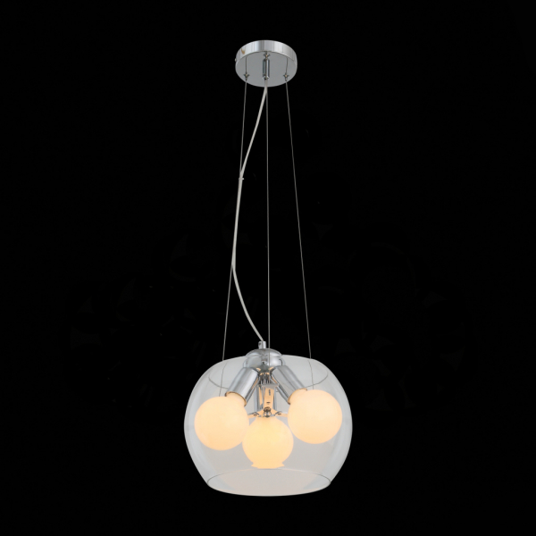 SL512.103.03 Светильник подвесной ST-Luce Хром/Прозрачный E27 Globe 3*60W