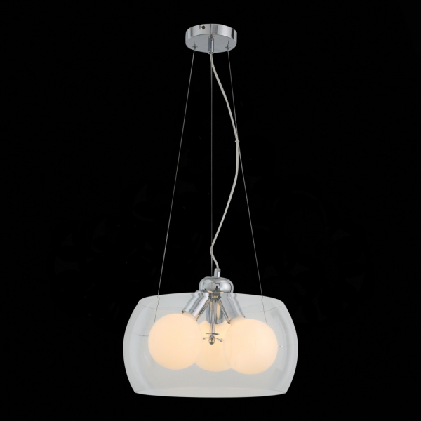SL512.113.03 Светильник подвесной ST-Luce Хром/Прозрачный E27 Globe 3*100W