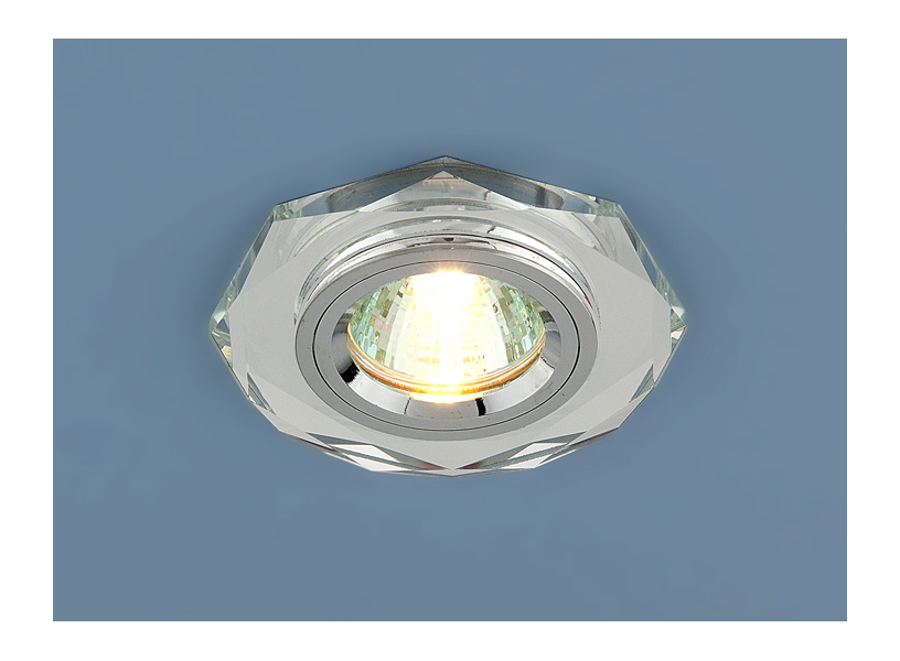 8020 MR16 SL / Светильник встраиваемый зеркальный/серебро
